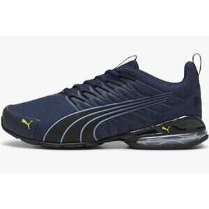 PUMA Mens Voltaic Evo Cross Trainer, Club Navy-PUMA Mens Black-Electric Lime, 11